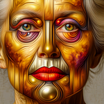 Gold Face Lady