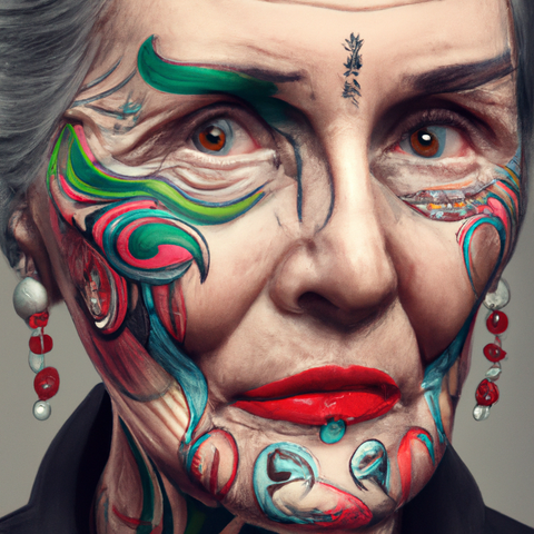 Old Ladies Face in Tattoo 2