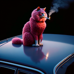 The Smoking Pink Cat