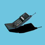 Old 90s classic analog mobile flip phone - Wall Art - By Ben Slater- Gallery Art Company