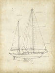 Sailboat Blueprint VI - Wall Art - By Ethan Harper- Gallery Art Company