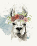 Llama Flora I - Wall Art - By Grace Popp- Gallery Art Company