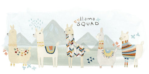 Llama Squad III - Wall Art - By June Erica Vess- Gallery Art Company