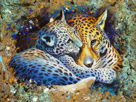 Panther With Cub 01 - Wall Art - By Jean-Marc Chamard- Gallery Art Company