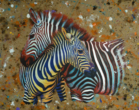 Zebras - Wall Art - By Jean-Marc Chamard- Gallery Art Company