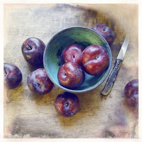 Plums In A Bowl - Wall Art - By Michael Tarin- Gallery Art Company