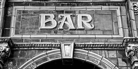 Bar In Black And White - Wall Art - By George Fossey- Gallery Art Company