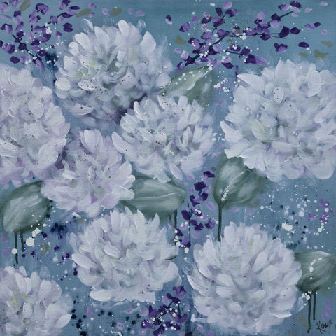 Blue Flowers I - Wall Art - By Kaye Lake- Gallery Art Company