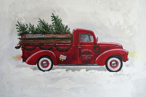 X-Mas-Truck Trees - Wall Art - By Renate Holzner- Gallery Art Company