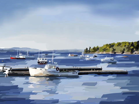 Peaceful Harbor II - Wall Art - By Emily Kalina- Gallery Art Company
