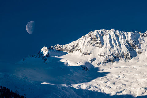 Moon And Mountains - Wall Art - By Vladimir Kostka- Gallery Art Company