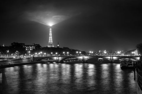 Eifeltower Lights Bw - Wall Art - By Vladimir Kostka- Gallery Art Company