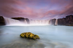 Godafoss and the moon - Wall Art - By Luigi Ruoppolo- Gallery Art Company