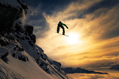 Sunset Snowboarding - Wall Art - By Jakob Sanne- Gallery Art Company