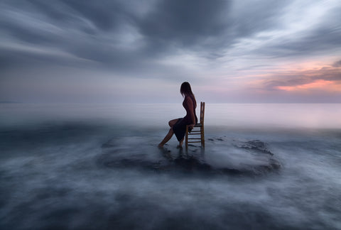 Of Tide and NightFall - Wall Art - By Maria Kaimaki- Gallery Art Company