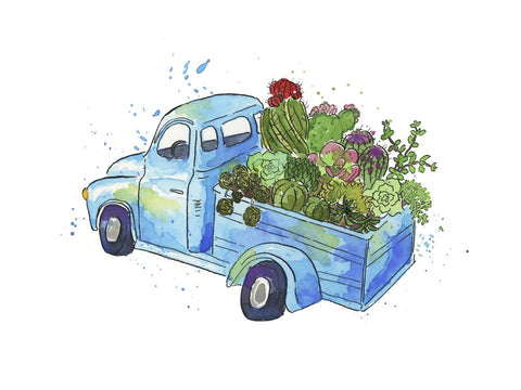 Flower Truck I - Wall Art - By Catherine McGuire- Gallery Art Company