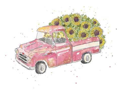 Flower Truck III - Wall Art - By Catherine McGuire- Gallery Art Company