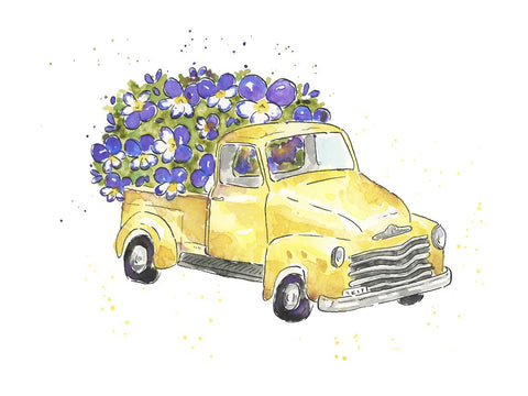 Flower Truck VI - Wall Art - By Catherine McGuire- Gallery Art Company