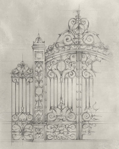 Iron Gate Design I - Wall Art - By Ethan Harper- Gallery Art Company