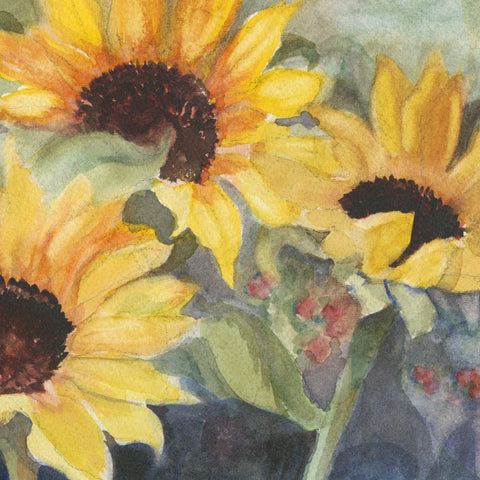 Sunflowers in Watercolor II - Wall Art - By Sandra Iafrate- Gallery Art Company