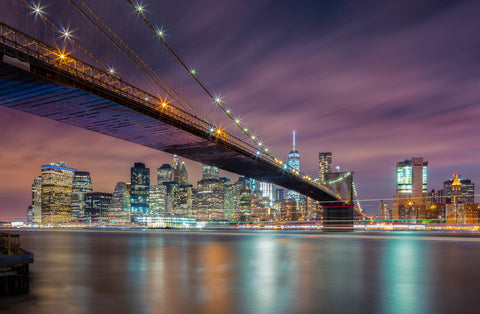 Brooklyn Bridge at Night - Wall Art - By Michael Zheng- Gallery Art Company