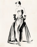 Vintage Costume Sketch I - Wall Art - By Jennifer Paxton Parker- Gallery Art Company