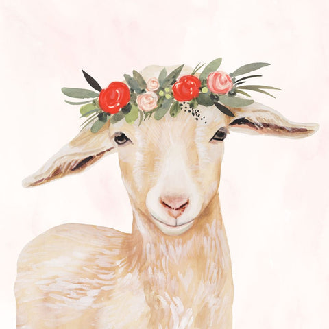 Garden Goat I - Wall Art - By Victoria Borges- Gallery Art Company