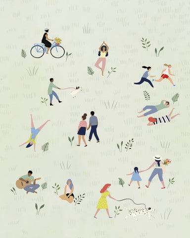 Park People I - Wall Art - By Victoria Borges- Gallery Art Company
