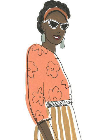 Fashion Vignette III - Wall Art - By June Erica Vess- Gallery Art Company