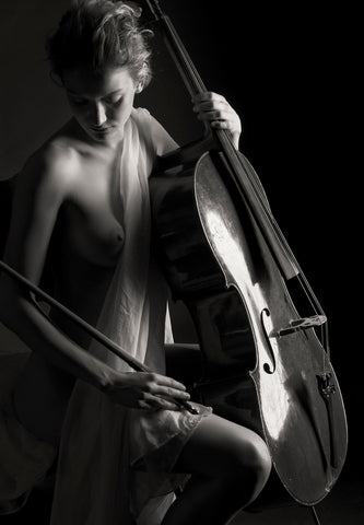 The Girl with Cello - Wall Art - By James Yang- Gallery Art Company