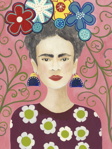 Frida Floral I - Wall Art - By Regina Moore- Gallery Art Company