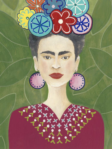 Frida Floral II - Wall Art - By Regina Moore- Gallery Art Company