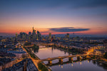 Frankfurt Skyline at sunset - Wall Art - By Robin Oelschlegel- Gallery Art Company