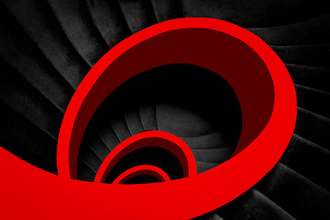 A red spiral - Wall Art - By Inge Schuster- Gallery Art Company