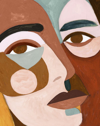 Geo Face III - Wall Art - By Victoria Borges- Gallery Art Company