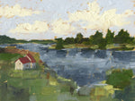 Lakeside Cottages I - Wall Art - By Ethan Harper- Gallery Art Company
