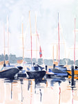 Watercolor Boat Club II - Wall Art - By Emma Scarvey- Gallery Art Company