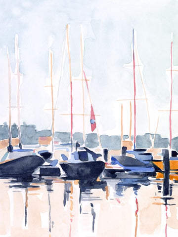 Watercolor Boat Club II - Wall Art - By Emma Scarvey- Gallery Art Company