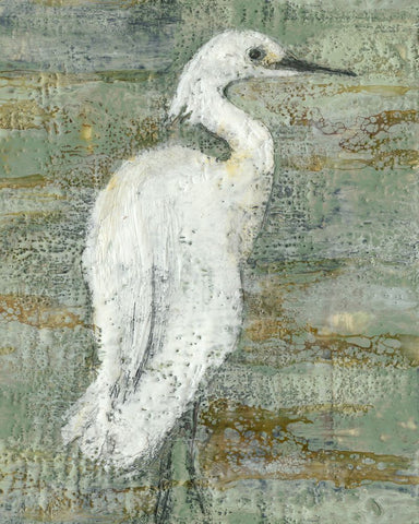 Textured Heron II - Wall Art - By Jennifer Goldberger- Gallery Art Company