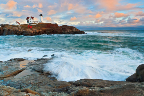 Nubble Sunset - Wall Art - By Katherine Gendreau- Gallery Art Company