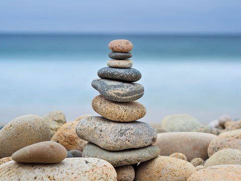 Stonewall Beach Cairn Crop - Wall Art - By Katherine Gendreau- Gallery Art Company