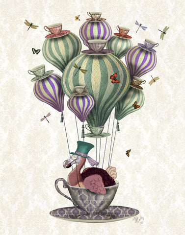 Dodo Balloon with Dragonflies - Wall Art - By Fab Funky- Gallery Art Company