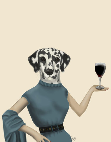 NC Dalmatian Wine Snob - Wall Art - By Fab Funky- Gallery Art Company