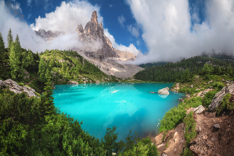 Veneto - Lago di Sorapis Panorama - Wall Art - By Jean Claude Castor- Gallery Art Company