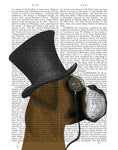 Boxer Formal Hound and Hat - Wall Art - By Fab Funky- Gallery Art Company