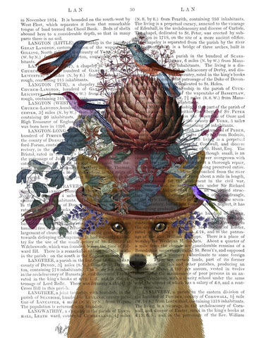 Fox Birdkeeper with Artichoke - Wall Art - By Fab Funky- Gallery Art Company