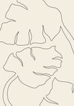 Monstera Outline - Wall Art - By 1x Studio- Gallery Art Company