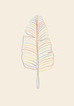 Banana Rainbow Leaf - Wall Art - By 1x Studio- Gallery Art Company