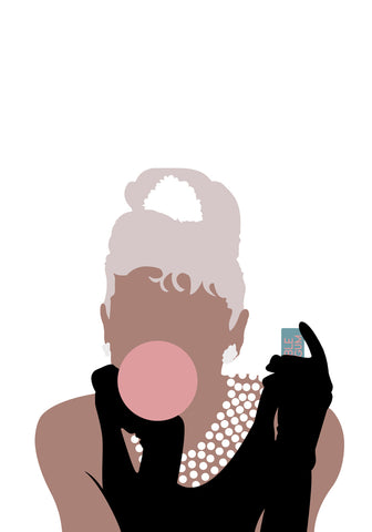 Bubblegum Girl - Wall Art - By 1x Studio II- Gallery Art Company