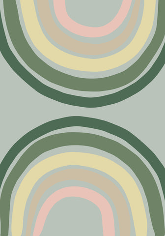 Double Rainbow Green - Wall Art - By 1x Studio- Gallery Art Company